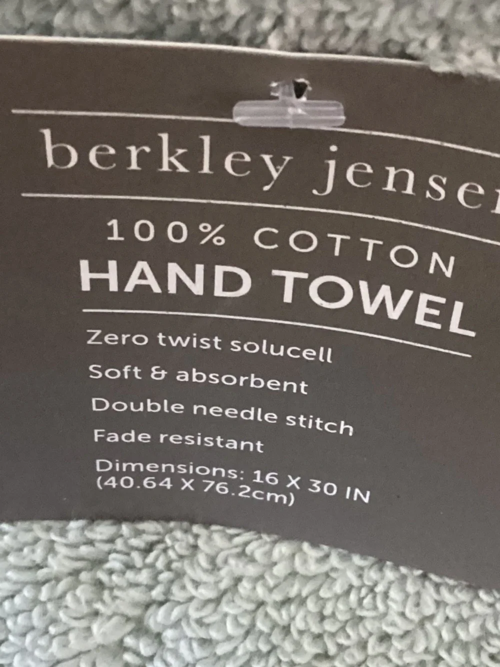 Berkley Jensen New Bath Towel set Light Sea foam green set 6